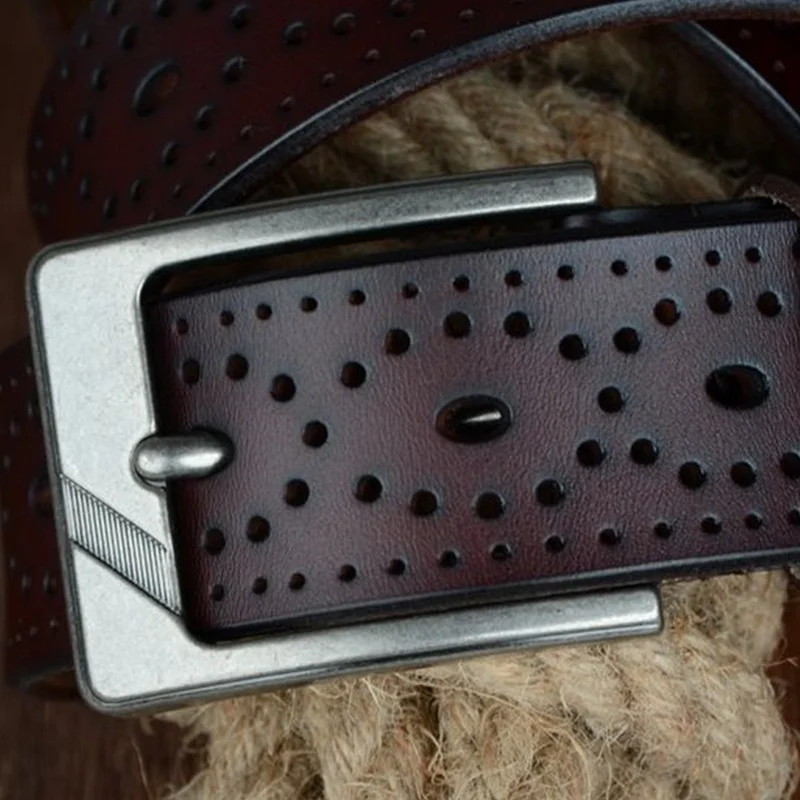 Ceinture robuste en cuir véritable pour homme, parfaite pour les tenues casual ou formelles