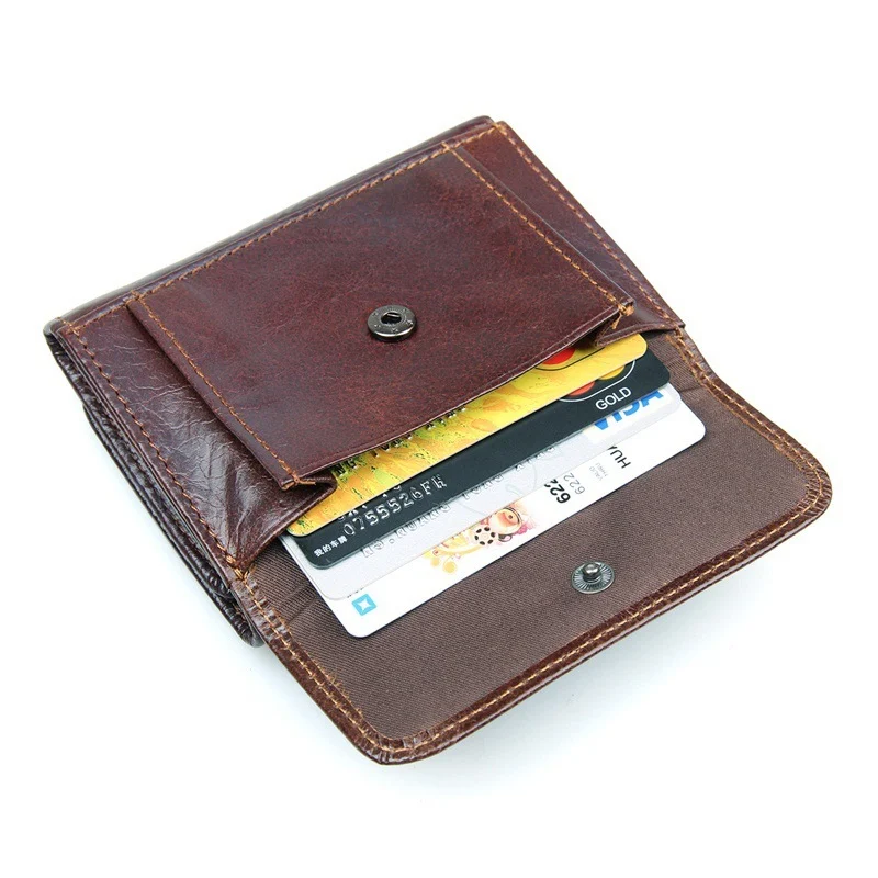 Porte-feuille en cuir rétro – Anti-scanning RFID Shielding 2 Porte-feuille cuir avec plusieurs fentes pour cartes, compartiments secrets et protection anti-scanning RFID