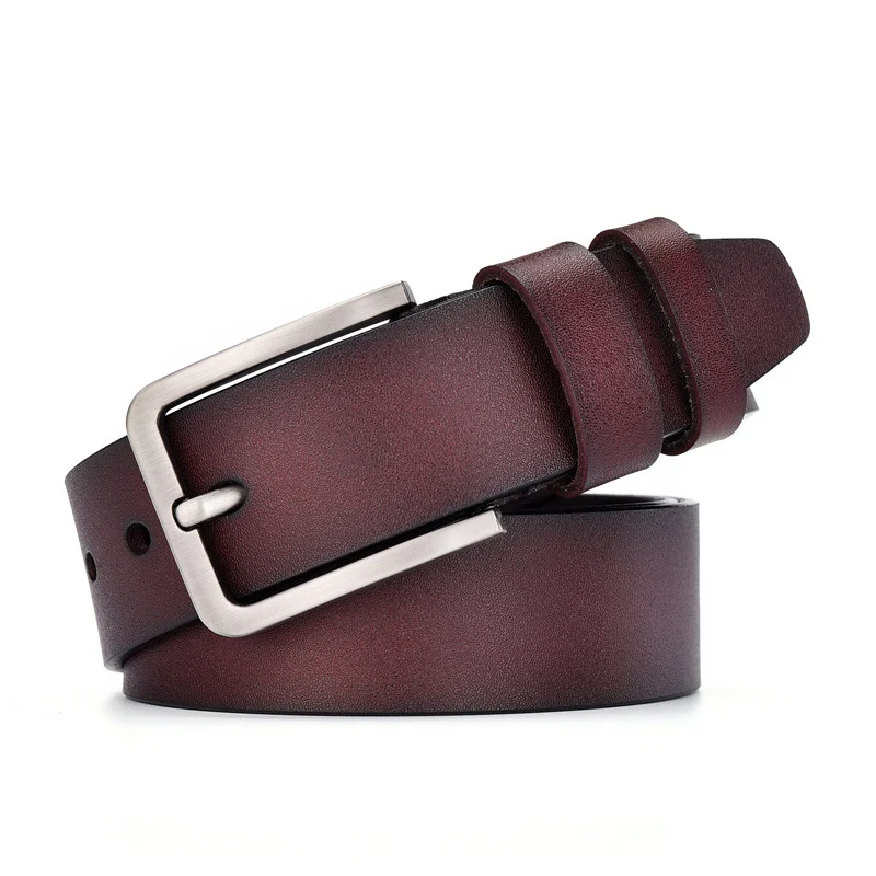 Ceinture vintage pour homme avec boucle en alliage et longueur ajustable de 105 à 125 cm