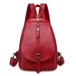Sac à Dos en Cuir pour Femme rouge