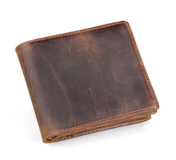 Porte-feuille en cuir véritable pour homme – Style décontracté avec fermeture éclair 4 Porte-feuille en cuir artisanal pour homme style retro