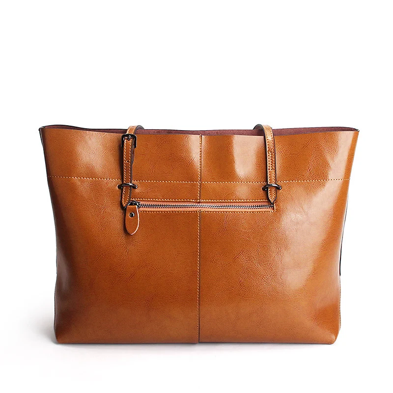 Sac à main en cuir véritable pour femme - Style vintage et pratique