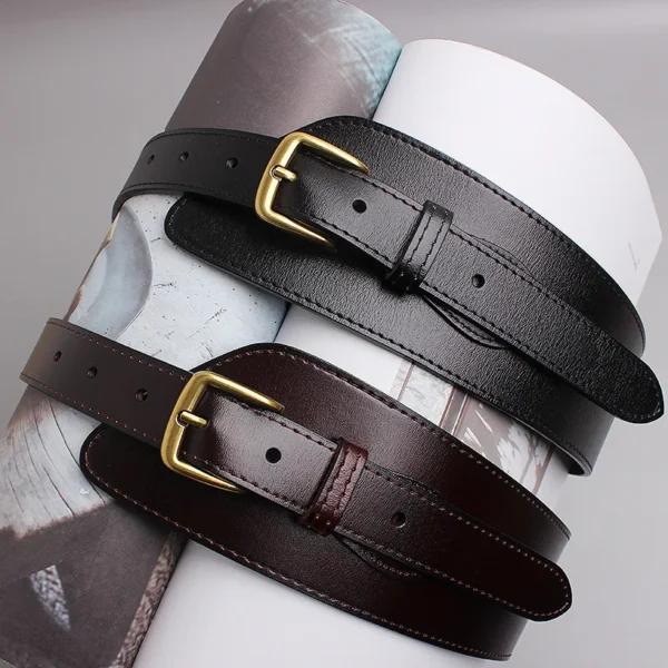 Accessoire tendance en cuir pour femme, ceinture de mode polyvalente avec boucle ajustable