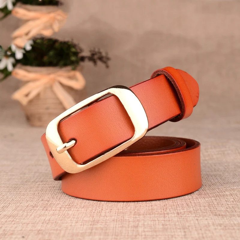 Ceinture en cuir pour femme – Boucle à ardillon en cuir véritable 4 Ceinture en cuir véritable pour femme avec boucle à ardillon