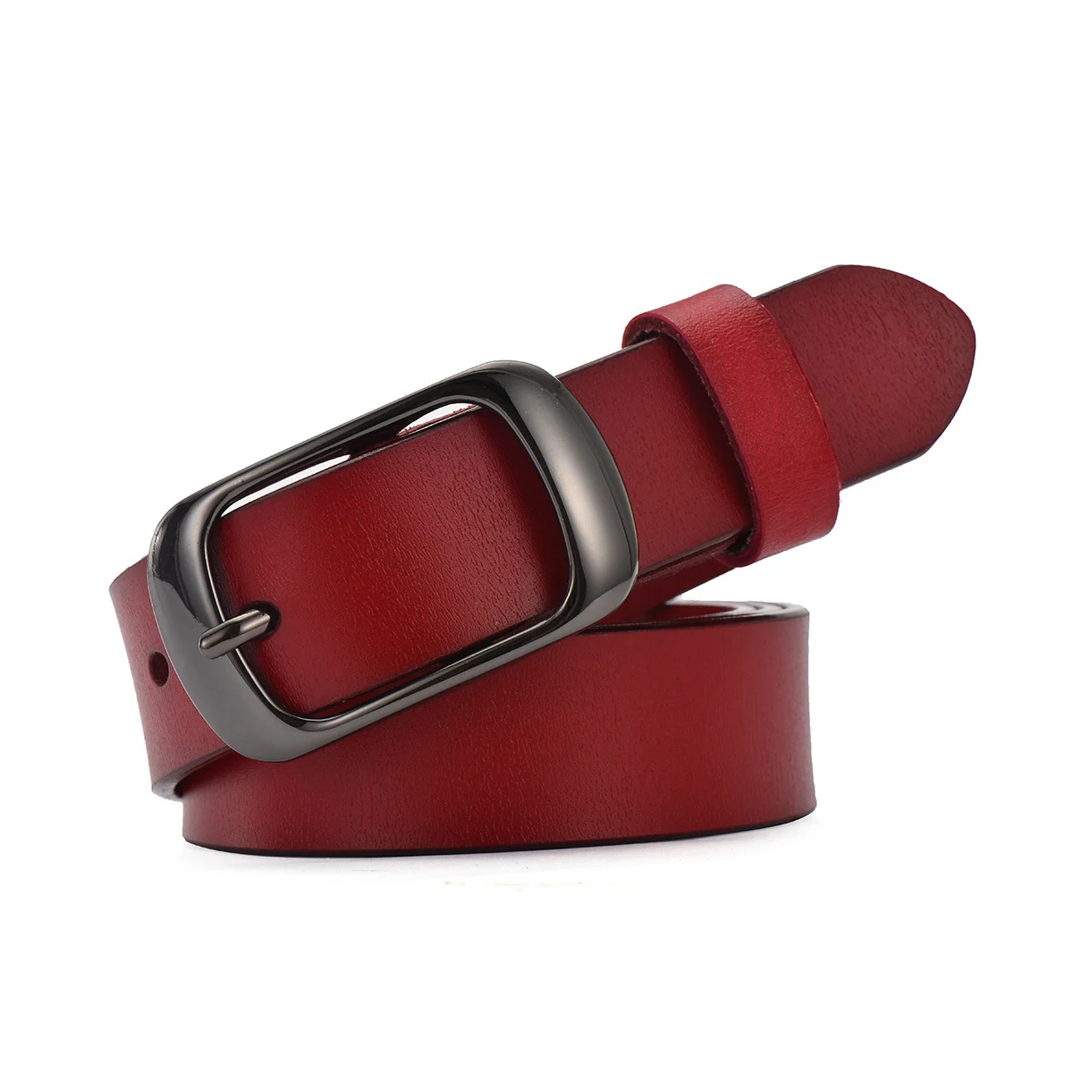 Ceinture en cuir pour femme – Boucle à ardillon en cuir véritable 1 Ceinture en cuir véritable avec boucle à ardillon, parfaite pour toutes les saisons