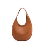 Sac Demi-Lune en Cuir Véritable - Élégance Minimaliste et Grande Qualité