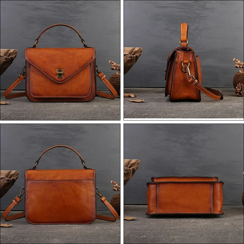 Sac bandoulière femme avec fermeture sécurisée en laiton