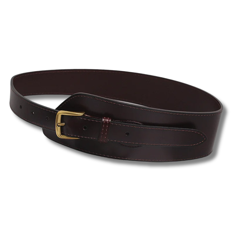 Ceinture en cuir irrégulière pour femme – Accessoire de mode polyvalent
