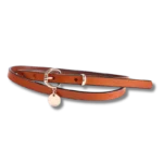 Ceinture fine en cuir véritable avec boucle rétro en alliage – Accessoire décoratif pour robes