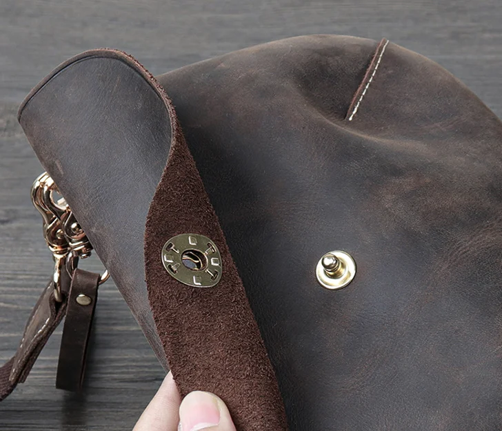Sac Artisanal en Cuir Vintage - Collection Heritage_detail du cuir