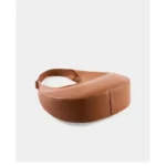 Sac demi-lune en cuir marron pour femme
