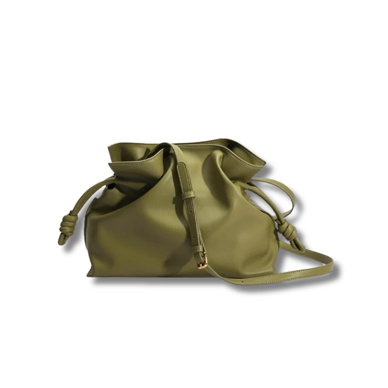 Sac Lucky en Cuir Plissé pour Femmes - Élégance et Raffinement