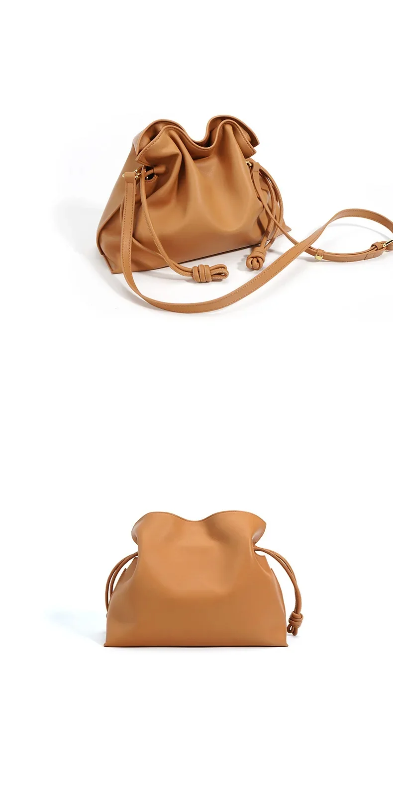 Sac Lucky En Cuir Plissé Pour Femmes Élégance Et Raffinement23