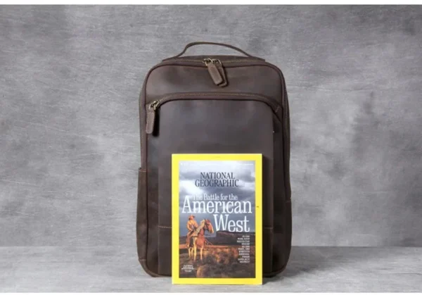 Design artisanal pour sac à dos en cuir, parfait pour le voyage