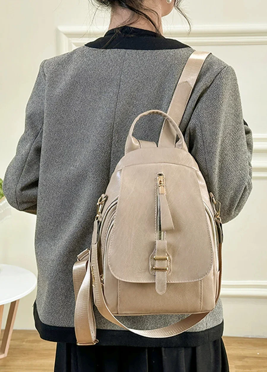 Sac à Dos en Cuir pour Femme – Style Collège et Voyage