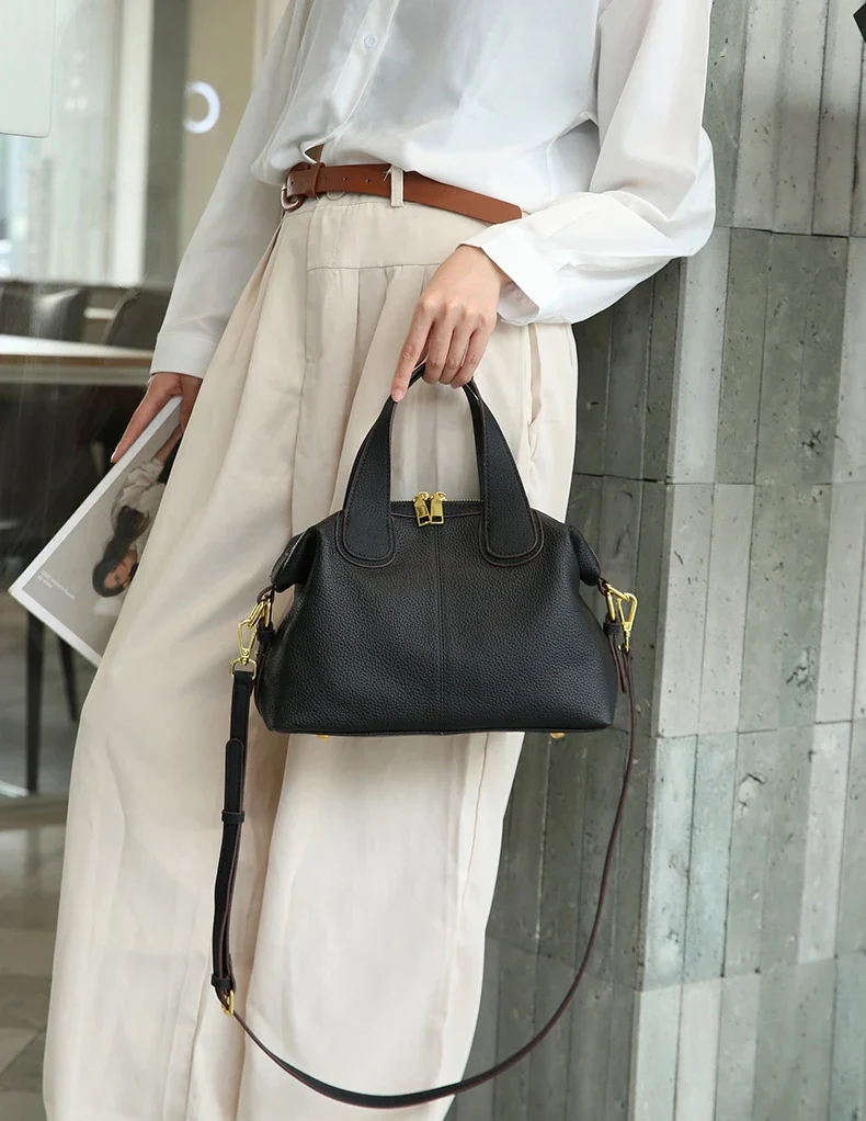 Sac à Main Cuir Grande Capacité_noir