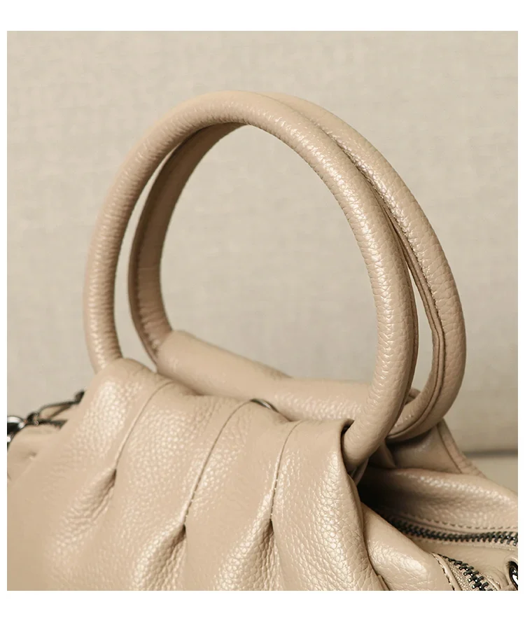 Sac à Main en Cuir Véritable pour Femme - Style Multifonctionnel avec Bandoulière Amovible3