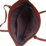 Sac en cuir véritable avec design vintage et finitions soignées pour femme