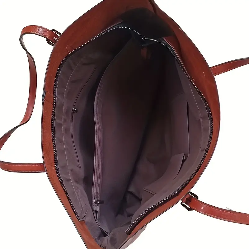 Sac en cuir véritable avec design vintage et finitions soignées pour femme