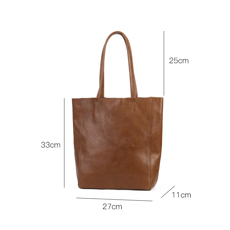 Détail du cuir souple et résistant du sac tote
