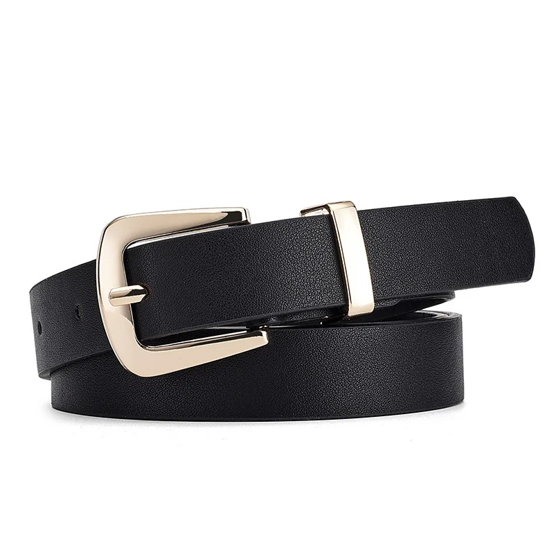 Ceinture cuir élégante pour femme – Couleurs pastel avec boucle dorée 6