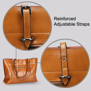 Fermeture éclair YKK robuste sur sac à main en cuir pour femme