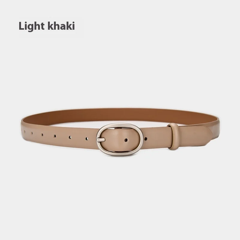 Ceinture en cuir pour femme – Style minimaliste et polyvalent 10 Ceinture caramel en cuir PU avec boucle métallique, parfaite pour un look casual ou habillé