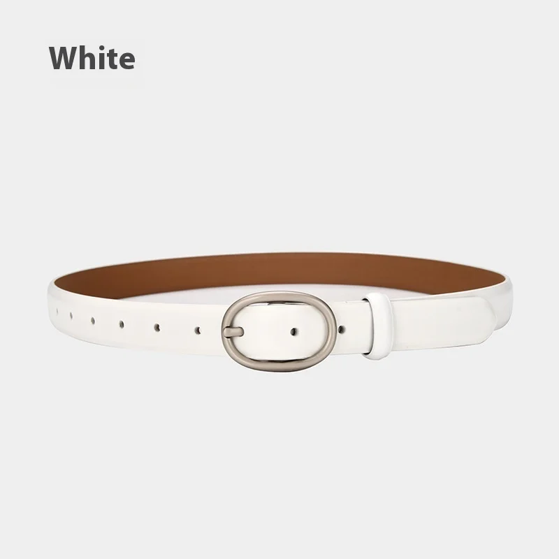 Ceinture en cuir pour femme – Style minimaliste et polyvalent 6 Ceinture blanche en cuir PU pour femme