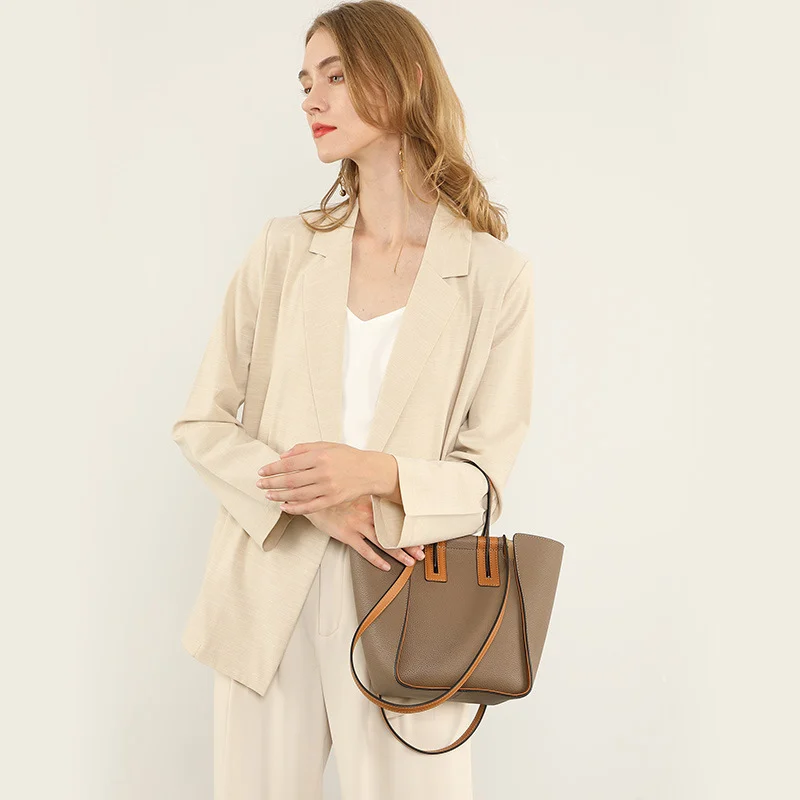 Sac à Main en Cuir Color Block - Modèle Commute Polyvalent 3