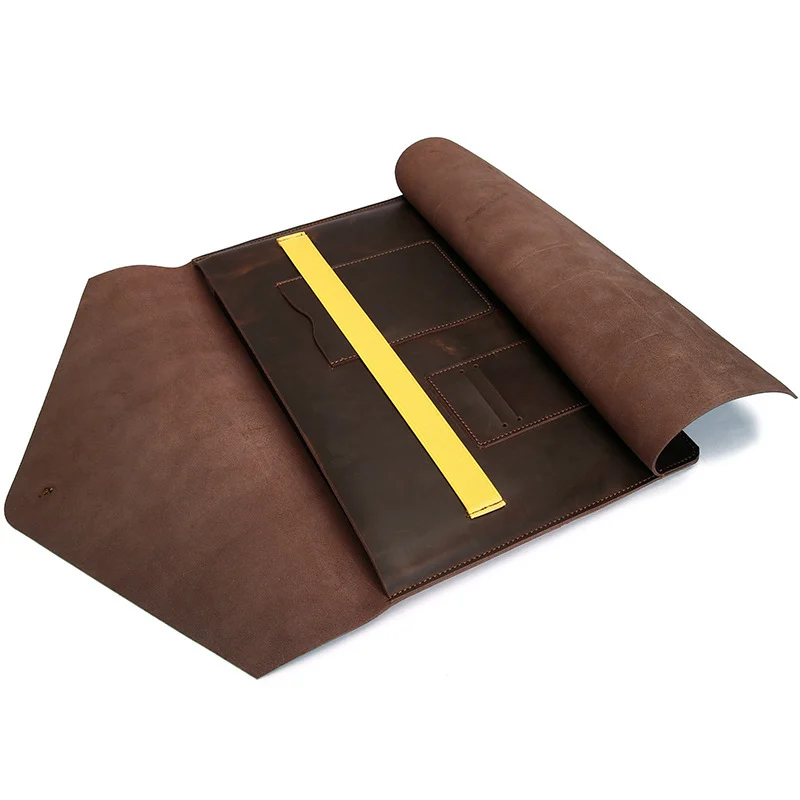 Pochette Ordinateur en Cuir Crazy Horse - Collection Vintage 4