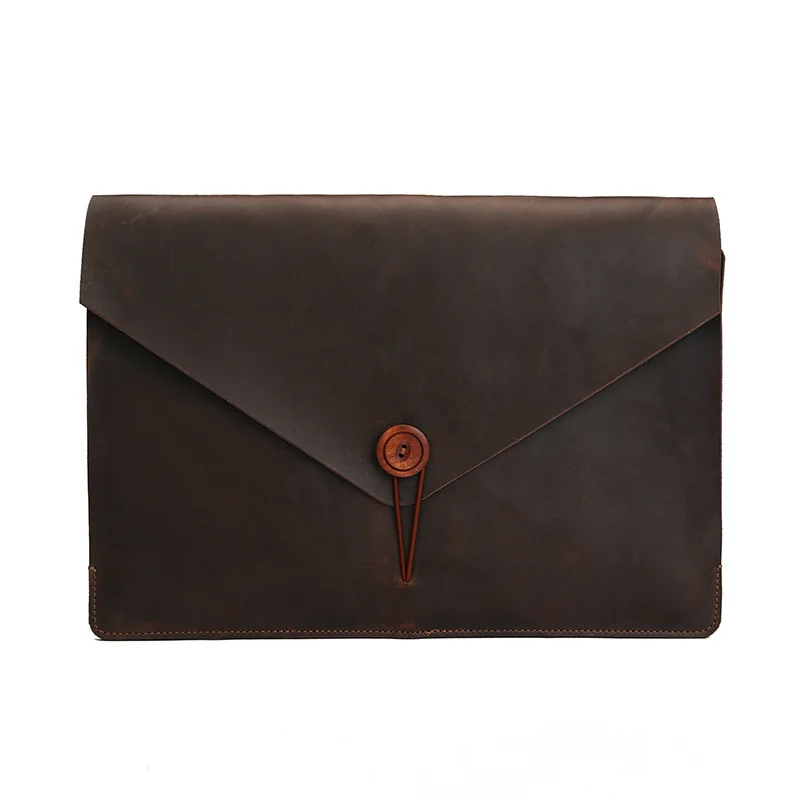 Pochette Ordinateur en Cuir Crazy Horse - Collection Vintage 8