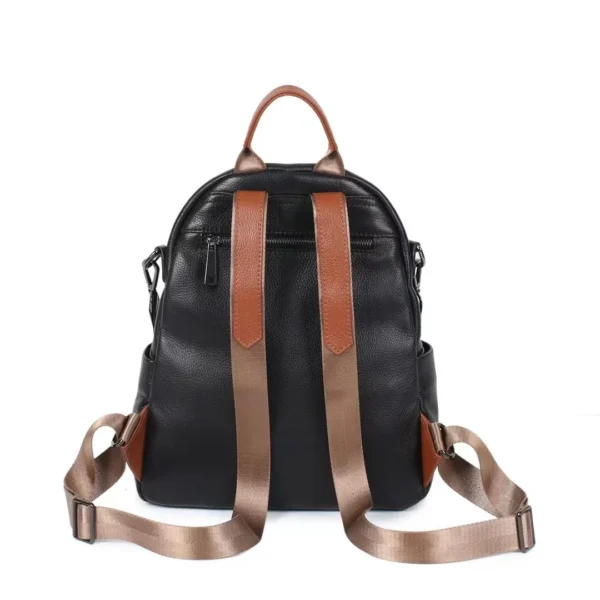 Sac à dos artisanal noir avec bretelles ajustables