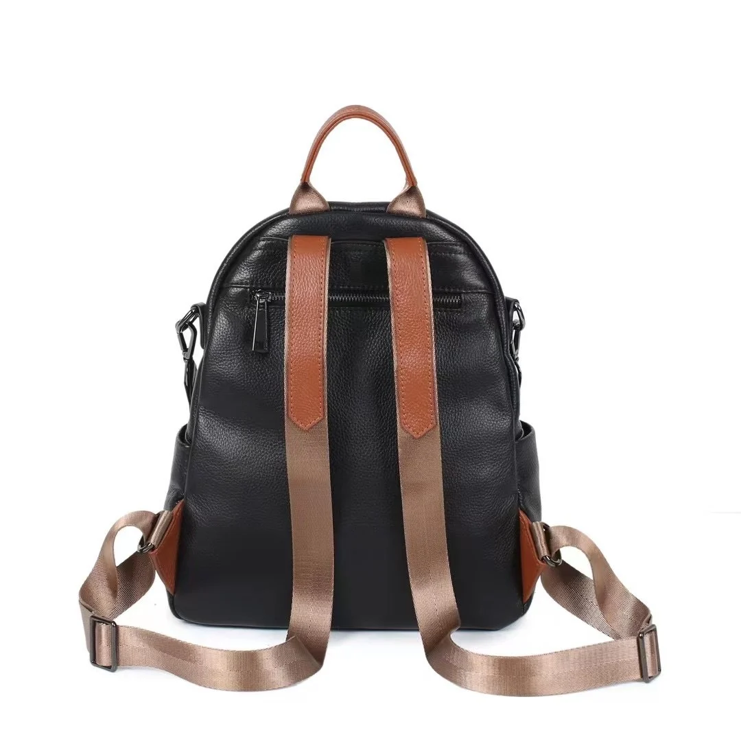 Sac à dos artisanal noir avec bretelles ajustables