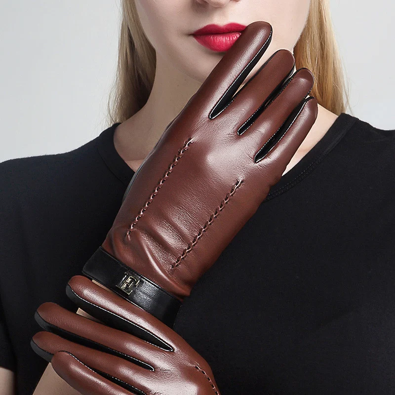Gants en Cuir Épais et Doublés – Chaleur, Élégance et Fonctionnalité Tactile