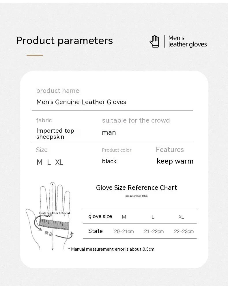 Gants en Cuir Véritable Doublés en Polaire – Chaleur et Élégance pour l’Hiver 7