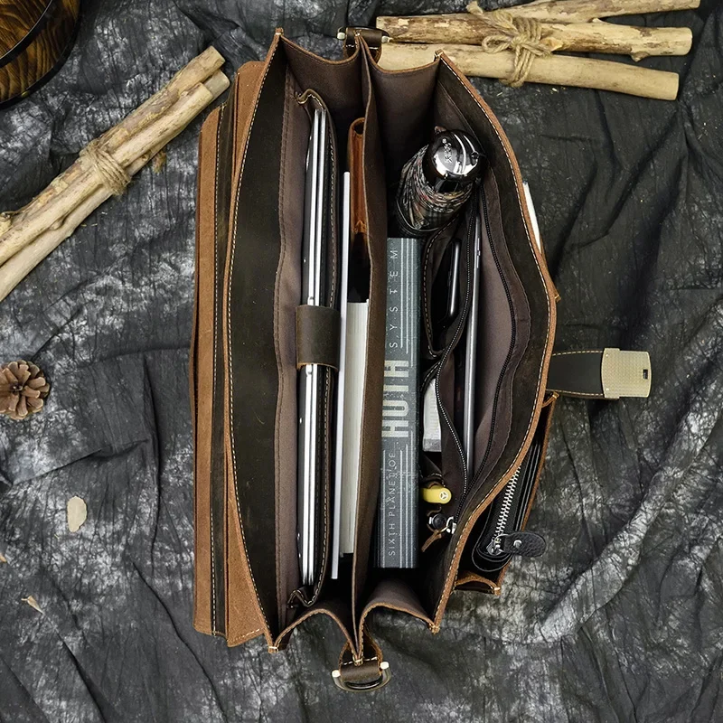 Crazy Horse Leather Briefcase