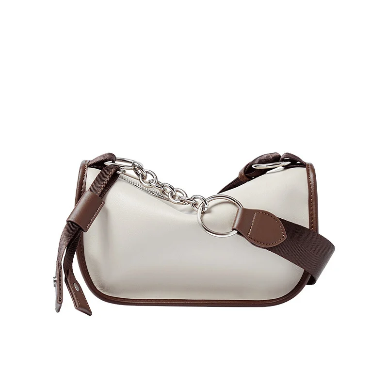 Sac à Dos en Cuir Véritable pour Femme - Motif Tressé avec Détails Contrastants 1 Sac à dos en cuir véritable pour femme