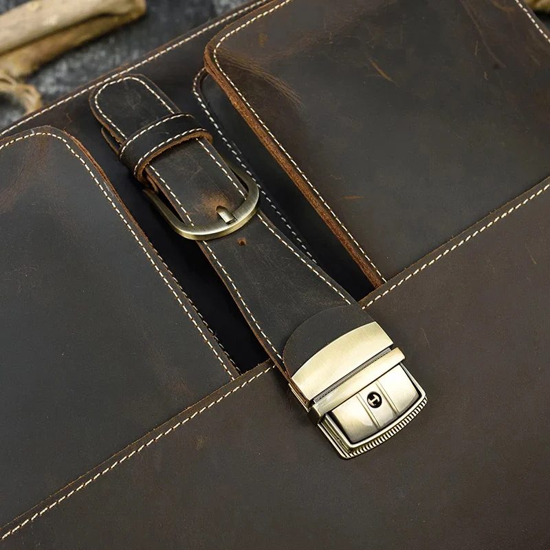 Crazy Horse Leather Briefcase