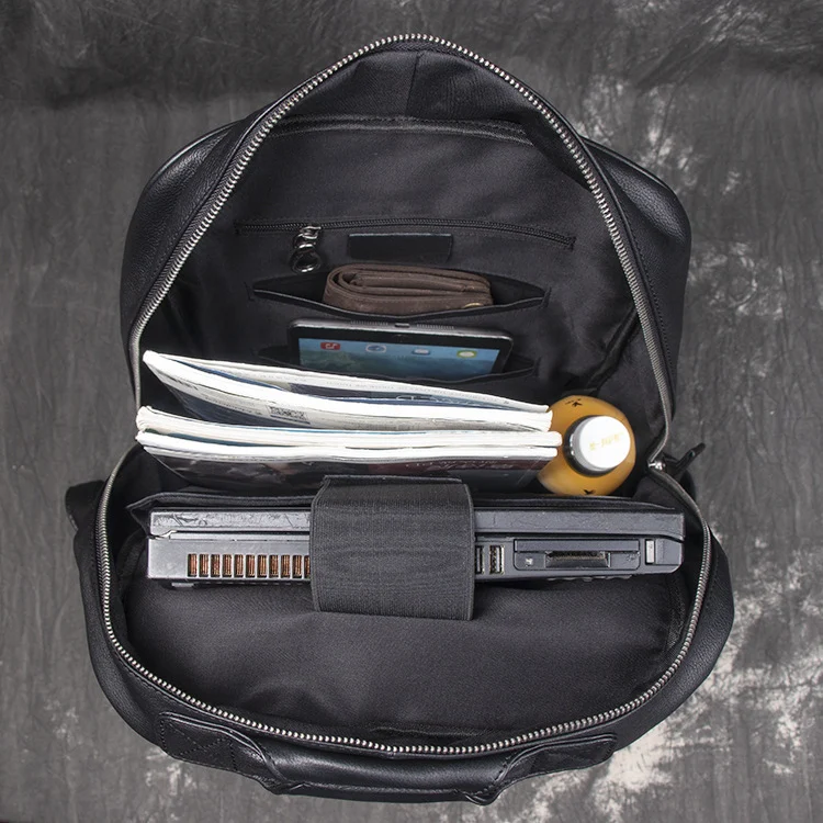 Sac à Dos de Voyage en Cuir Véritable - Élégance et Grande Capacité 6