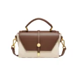 Sac à main premium en cuir beige avec bandoulière ajustable