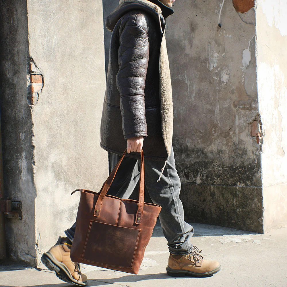 Sac à Bandoulière Décontracté en Cuir - Modèle en Cuir de Vachette 3