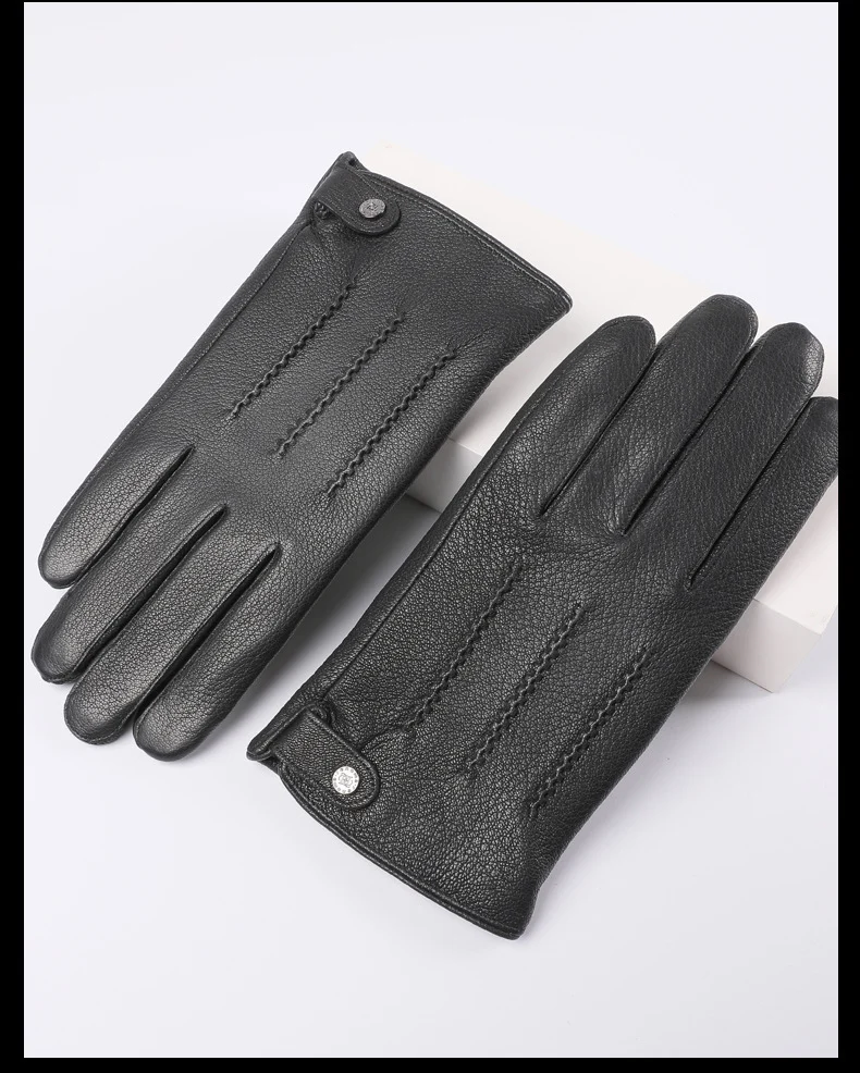 Gants en Cuir Véritable Doublés en Polaire – Chaleur et Élégance pour l’Hiver 4