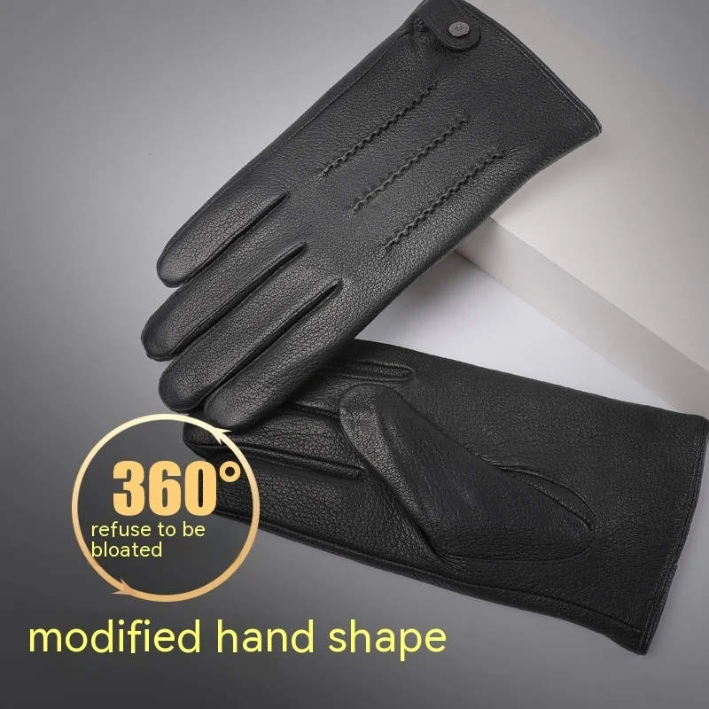 Gants en Cuir Véritable Doublés en Polaire – Chaleur et Élégance pour l’Hiver 6