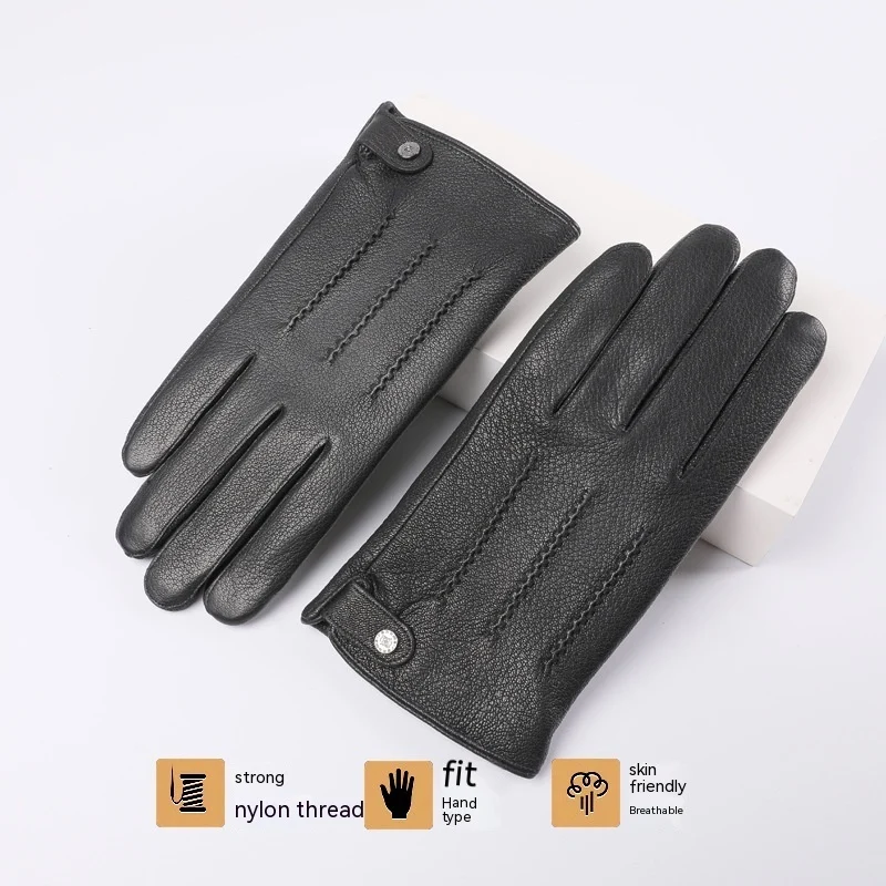 Gants en Cuir Véritable Doublés en Polaire – Chaleur et Élégance pour l’Hiver 8