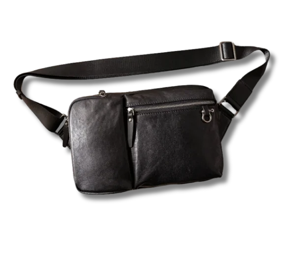 Bandoulière en Cuir pour Homme - Modèle Fashion est conçu pour les hommes qui recherchent un accessoire pratique et stylé. Fabriqué à partir de cuir de vachette véritable