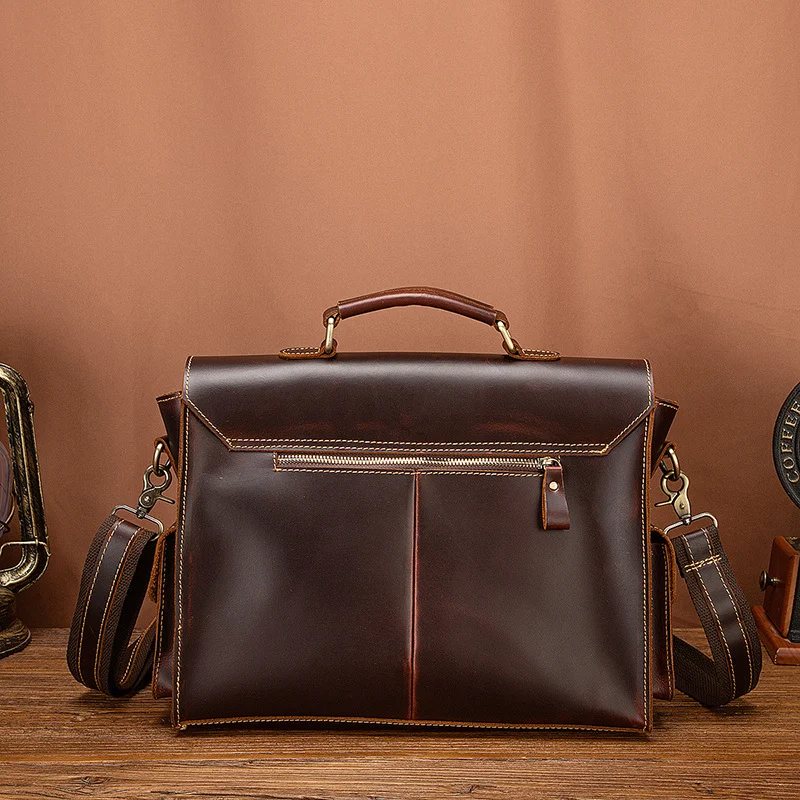 Briefcase Executive Vintage en Cuir Crazy Horse - Collection Business Heritage