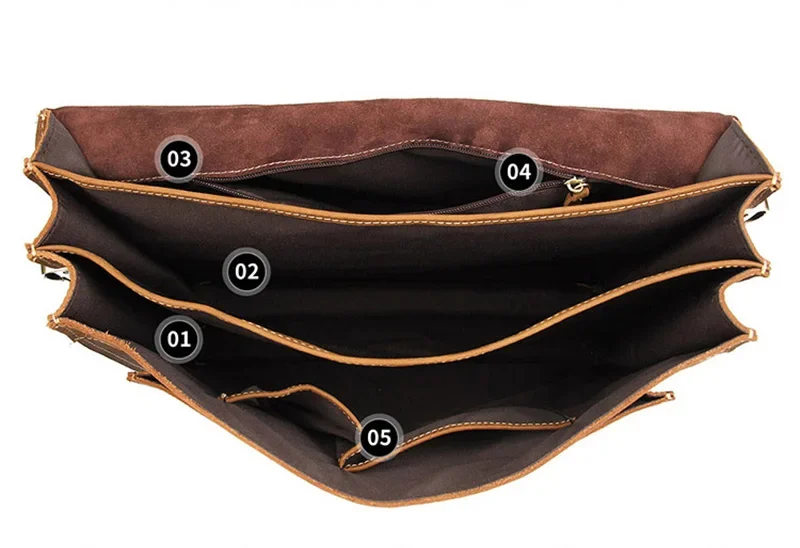 Crazy Horse Leather Briefcase
