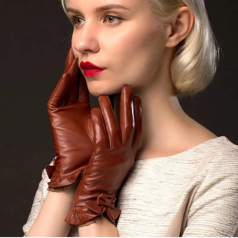 Gants en Cuir pour Femme – Chaleur, Élégance et Fonction Tactile 2 Gants en Cuir pour Femme – Chaleur, Élégance et Fonction Tactile
