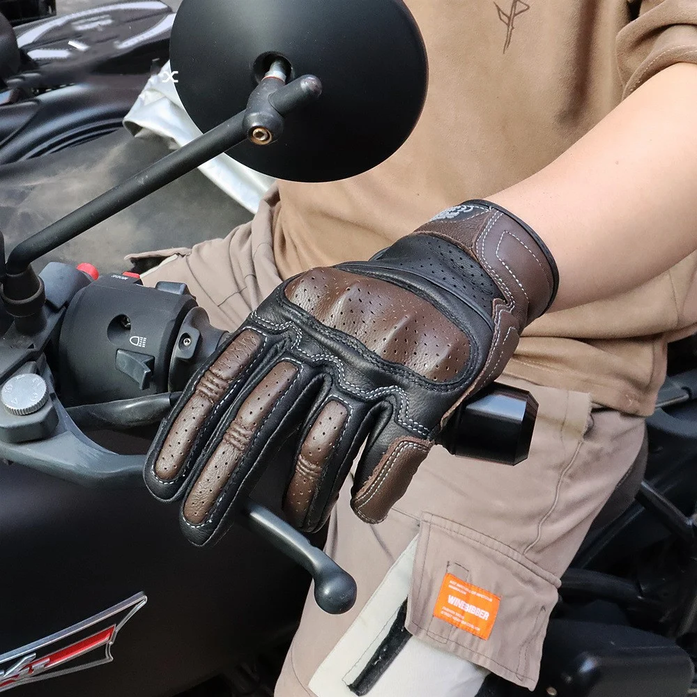 Gants-de-Moto-en-Cuir-Respirants-–-Protection-et-Confort-Estival_marron