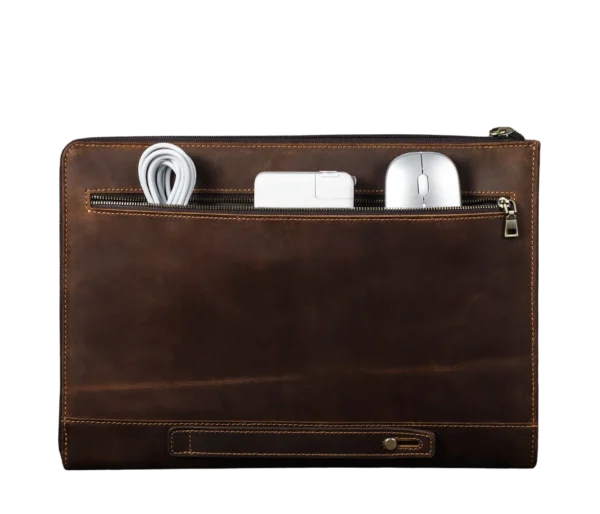 Housse Premium Macbook En Cuir Crazy Horse Collection Business Elite Modifié